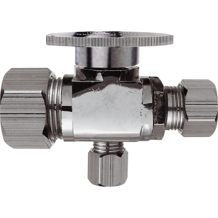 All-Source 5/8 In. OD x 3/8 In. OD x 1/4 In. OD Quarter Turn Angle Valve 456358